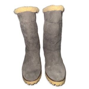 GRAY WOMENS BOOTS SIZE 8